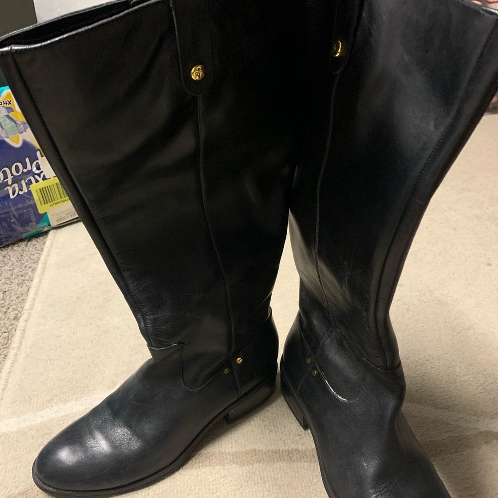 SOLD-Ralph Lauren black leather boots